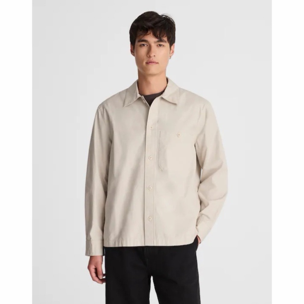 NWT! Madewell - Men’s Cotton Poplin Overshirt - Form Grey - Size XS
